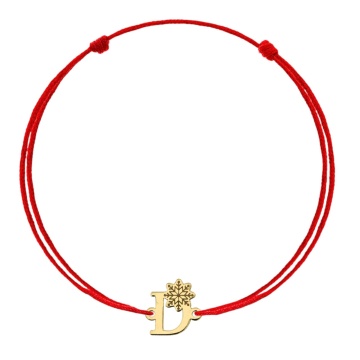 Brățară Snow Letter cu inițială din AUR 14K - Img 2