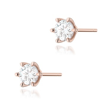 Cercei Aur 14K cu Diamant de Laborator 1.00 ct - Img 7