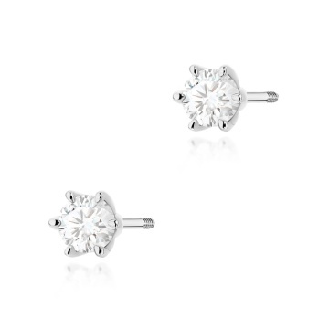 Cercei Aur 14K cu Diamant Natural 0.30 ct Filet cu Protectie - Img 7