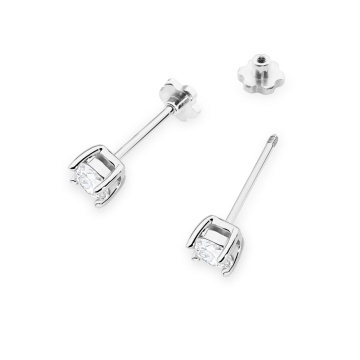Cercei Aur 14K cu Diamant Natural 0.40 ct Filet cu Protectie - Img 8