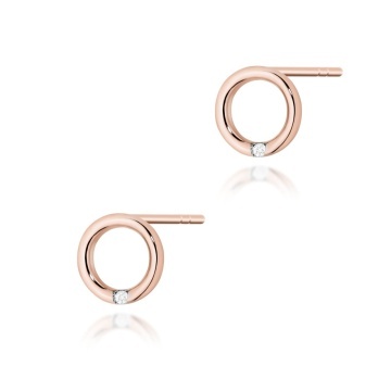 Cercei Aur 14K cu Diamante Naturale 0.01 ct - Img 7