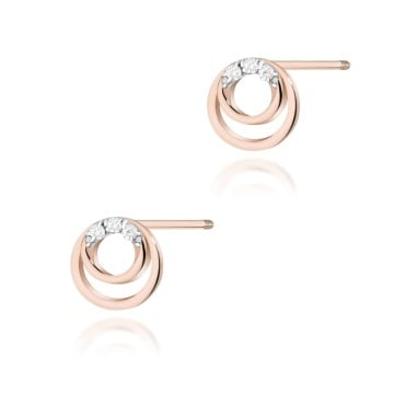 Cercei Aur 14K cu Diamante Naturale 0.03 ct Filet cu Protectie - Img 5