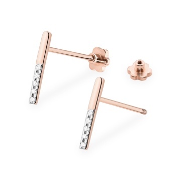 Cercei Aur 14K cu Diamante Naturale 0.05 ct Filet cu Protectie - Img 8