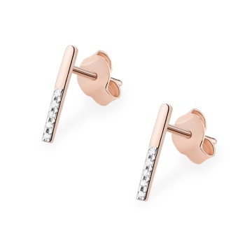 Cercei Aur 14K cu Diamante Naturale 0.05 ct - Img 5