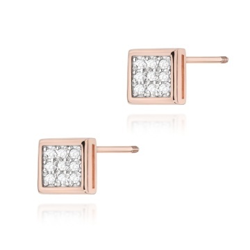 Cercei Aur 14K cu Diamante Naturale 0.09 ct Filet cu Protectie - Img 5