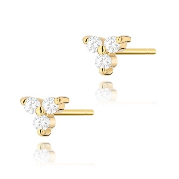 Cercei Aur 14K cu Diamante Naturale 0.09 ct