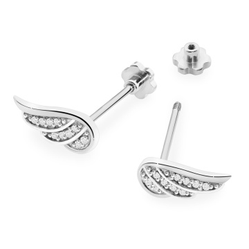 Cercei Aur 14K cu Diamante Naturale 0.10 ct Filet cu Protectie - Img 4