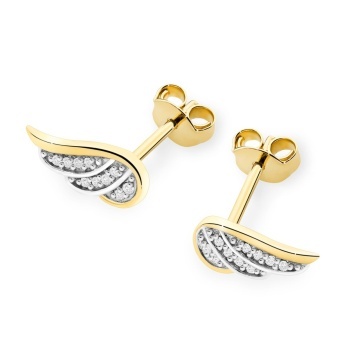 Cercei Aur 14K cu Diamante Naturale 0.10 ct - Img 2