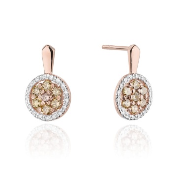 Cercei Aur 14K cu Diamante Naturale 0.87 ct - Img 6