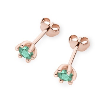 Cercei Aur 14K cu Smarald 0.15 ct - Img 5