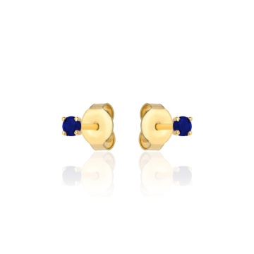 Cercei Aur 14k cu Zirconii Albastre - Img 3