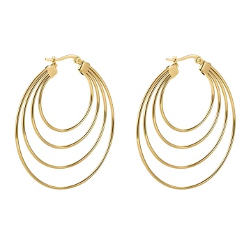 Cercei Circles din Inox placat cu AUR 18K