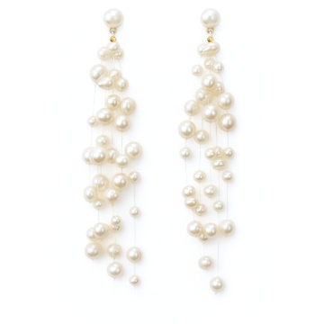 Cercei Floating Pearls din AUR 14K și Perle de Cultura