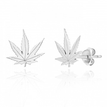 Cercei Marijuana din Argint 925 - Img 2