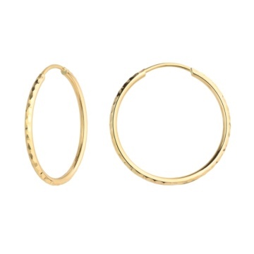 Cercei Rotunzi Aur 14K 3.3 cm - Eleganță Atemporală - Img 2
