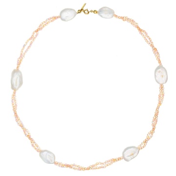 Colier Baroque Glow cu Perle de Cultura și AUR 14K - Img 2