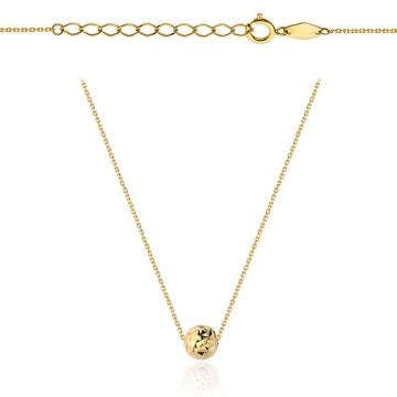 Colier cu Biluta din Cristal- Aur 14k - Img 2