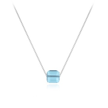 Colier din argint 925 cu cristal Light Blue