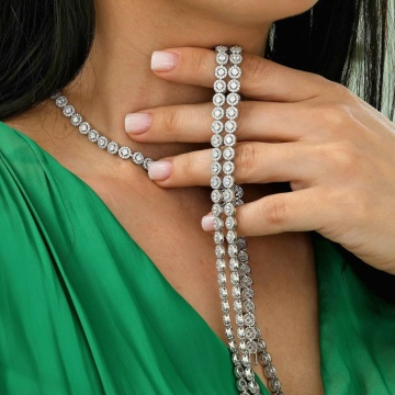Colier din argint 925 cu cristale Angel Collection - Img 8