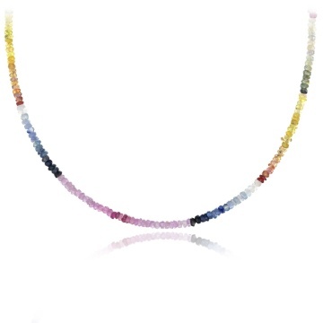 Colier Multicolor Sapphire din AUR 14K