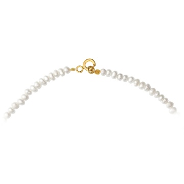 Colier Simply cu perle de cultura si bilute din aur 14k - Img 2