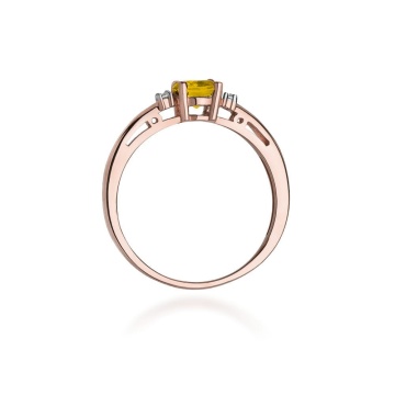 Inel Aur 14K cu Citrin 0.50 ct si Diamante Naturale 0.03 ct - Img 10
