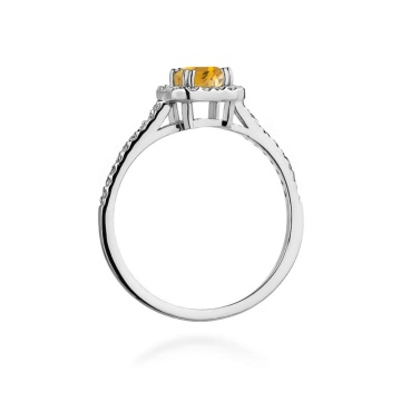 Inel Aur 14K cu Citrin 0.60 ct si Diamante Naturale 0.22 ct - Img 11