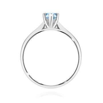 Inel Aur 14K cu Diamant Albastru de Laborator 0.30 ct - Img 11
