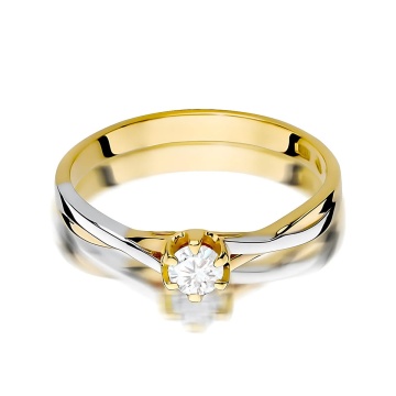 Inel Aur 14K cu Diamant de Laborator 0.20 ct - Img 2