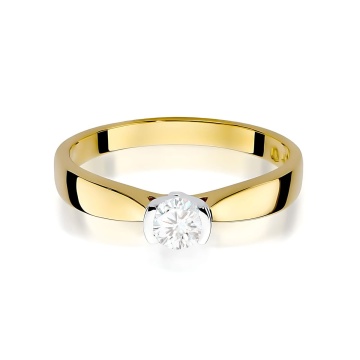 Inel Aur 14K cu Diamant de Laborator 0.25 ct - Img 2