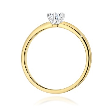 Inel Aur 14K cu Diamant de Laborator 0.25 ct - Img 3
