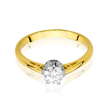 Inel Aur 14K cu Diamant de Laborator 0.40 ct - Img 2