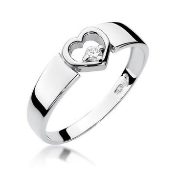 Inel Aur 14K cu Diamant Natural 0.04 ct - Img 4