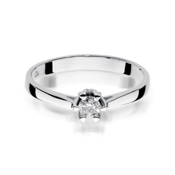 Inel Aur 14K cu Diamant Natural 0.12 ct - Img 6