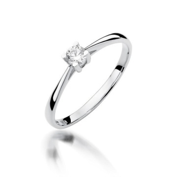 Inel Aur 14K cu Diamant Natural 0.15 ct - Img 4