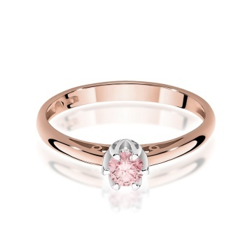 Inel Aur 14K cu Diamant Natural 0.15 ct - Img 7