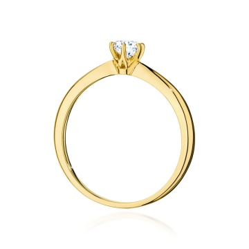 Inel Aur 14K cu Diamant Natural 0.40 ct - Img 3
