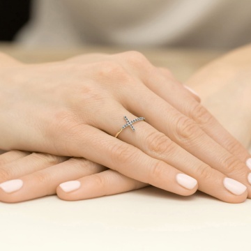 Inel Aur 14K cu Diamant Natural - Img 4