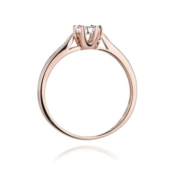 Inel Aur 14K cu Diamante de Laborator 0.13 ct - Img 7