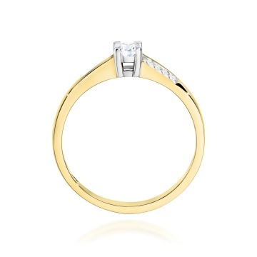 Inel Aur 14K cu Diamante de Laborator 0.19 ct - Img 3