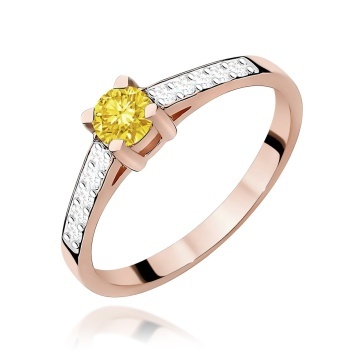 Inel Aur 14K cu Diamante de Laborator 0.45 ct - Img 5