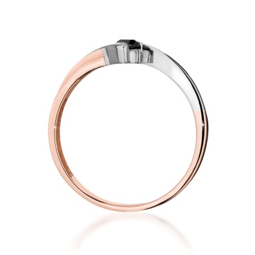 Inel Aur 14K cu Diamante Naturale Albe si Negre 0.15 ct - Img 8