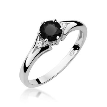 Inel Aur 14K cu Diamante Naturale Albe si Negre 0.53 ct - Img 9