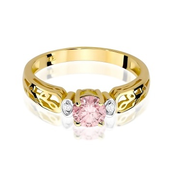 Inel Aur 14K cu Diamante Roz de Laborator 0.52 ct - Img 2