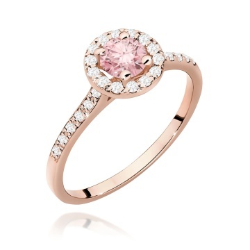 Inel Aur 14K cu Diamante Roz de Laborator 0.74 ct - Img 5