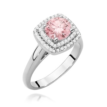 Inel Aur 14K cu Diamante Roz de Laborator 1.28 ct - Img 9