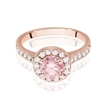 Inel Aur 14K cu Diamante Roz de Laborator 1.38 ct - Img 6