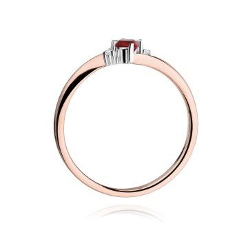 Inel Aur 14K cu Rubin 0.30 ct si Diamante Naturale 0.03 ct - Img 11
