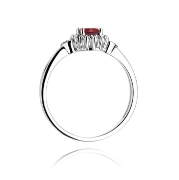 Inel Aur 14K cu Rubin 0.60 ct si Diamante Naturale 0.10 ct - Img 7