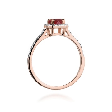Inel Aur 14K cu Rubin 0.80 ct si Diamante Naturale 0.22 ct - Img 8